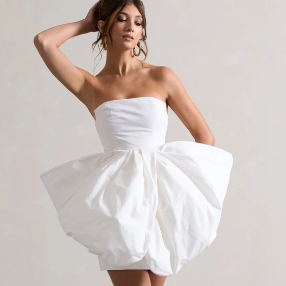 Club L London Bandeau Bow Mini Dress - Picture 3 of 8